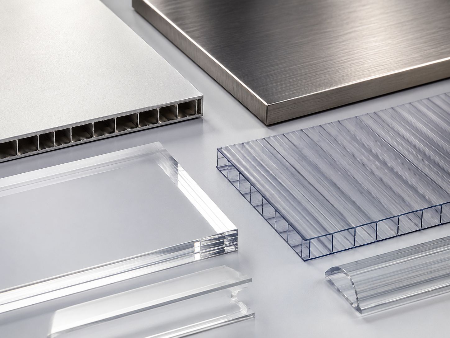 Comparison of aluminum stainless steel acrylic and polycarbonate signage materials