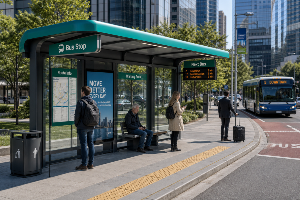 Custom municipal pedestrian railing for public spaces